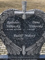 umelecký pomník srdce krídla - Labrador Blue Pearl
